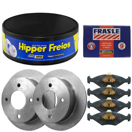 Kit Pastilha Disco Freio Parati 1.8 86 a 95 Dianteiro Sólido Frasle