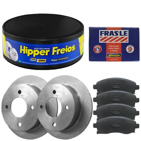 Kit Pastilha Disco Freio City 2010 a 2014 Traseiro Sólido