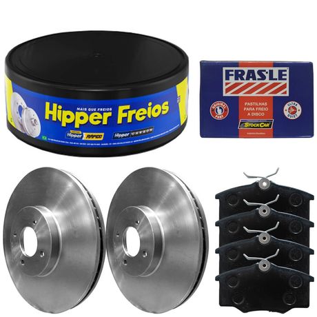 Kit Pastilha Disco Freio Marea 2000 a 2007 Dianteiro Girling Frasle