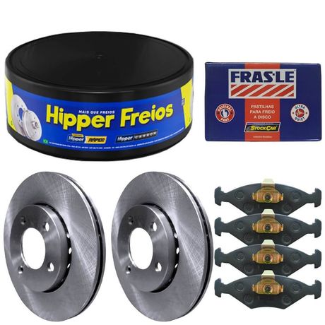 Kit Pastilha Disco Ford Ka 1.6 2001 a 2007 Dianteiro Teves Frasle