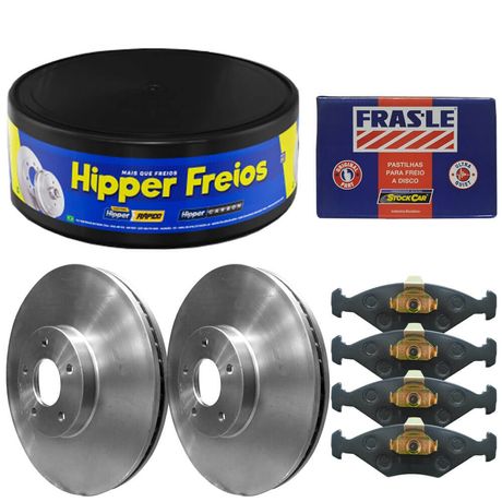Kit Pastilha Disco Troller T4 2.8 2003 a 2005 Dianteiro Teves Frasle