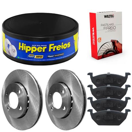 Kit Pastilha Disco Freio Meriva 1.4 8v 2010 a 2012 Dianteiro Teves Willtec Aro 15