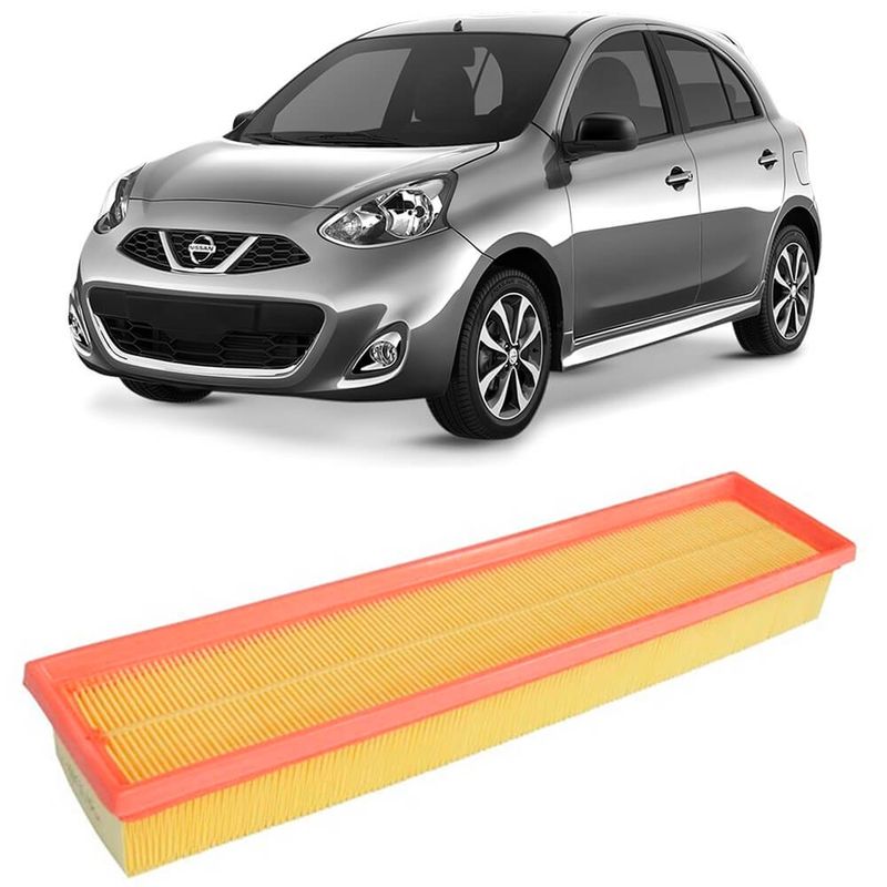 Filtro Ar Nissan March 1.0 2013 a 2015 Metal Leve
