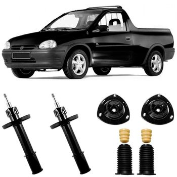 Amortecedores-dianteiros-Cofap-e-kit-para-Chevrolet-Corsa-Pick-Up-95-a-2003-com-imagem-do-produto-e-veiculo-