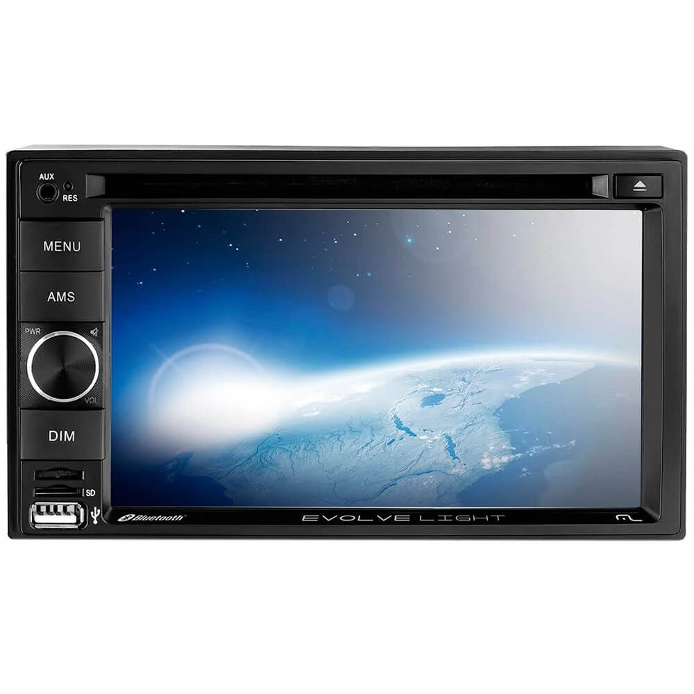 DVD Player Multilaser Evolve Light 2 Din 6.2 Pol Bluetooth USB MP3 RCA