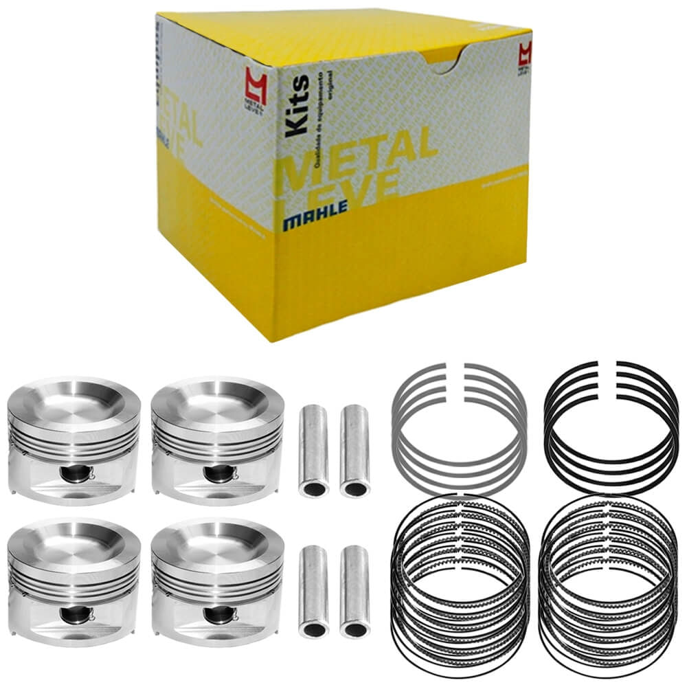 Embalagem Metal Leve e Mahle com kit de pistões para Volkswagen Fox