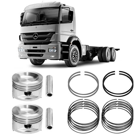 Kit Pistão Anéis Mercedes Benz Axor 2533 2005 a 2017 Diesel