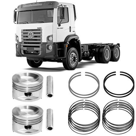 Kit Pistão Anéis Cummins LSB 24250 Constellation 2005 a 2011 Metal Leve