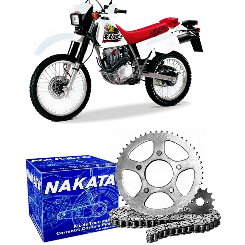 Kit Relação Transmissão Moto Honda XLR125 97 a 2002 Nakata