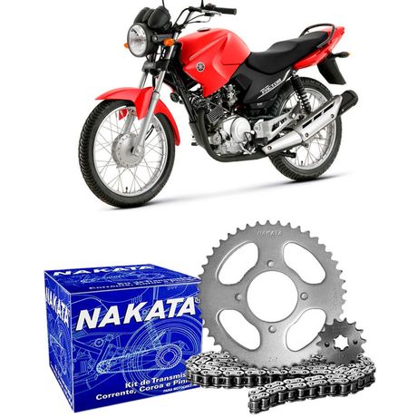 Kit Relação Transmissão Moto Yamaha Ybr 125 2003 a 2016 Nakata