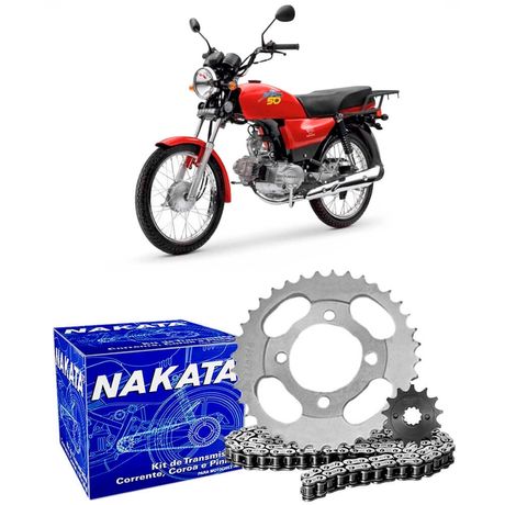 Kit Relação Transmissão Moto Dafra Super 100 2007 a 2015 Nakata