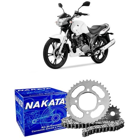 Kit Relação Transmissão Moto Dafra Riva 150 2012 a 2013 Nakata