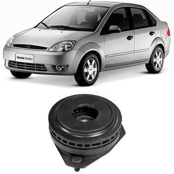 Coxim-amortecedor-dianteiro-para-Ford-Fiesta-Sedan-2002-a-2010-modelo-Axios-221553-parte-em-preto-com-orificios-de-ventilacao-