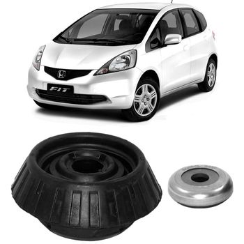 Coxim-amortecedor-dianteiro-para-Honda-Fit-2003-a-2018-modelo-Axios-221840-em-borracha-e-metal-mostrando-detalhes-da-peca-