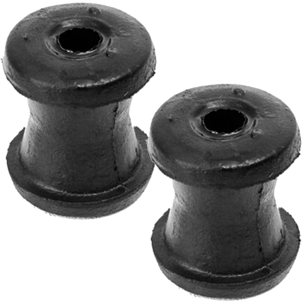 Par de buchas pretas em borracha para braço oscilante Fiat Prêmio 85 vista frontal