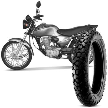 Pneu-traseiro-Levorin-Dingo-Evo-90-90-18-57P-ideal-para-moto-Honda-CG-125-com-otima-aderencia-e-durabilidade-