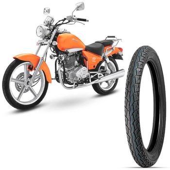 Pneu-Moto-Kansas-150-Levorin-Aro-18-80-100-18-47p-M-C-Dianteiro-Matrix-ao-lado-de-uma-motocicleta-laranja.