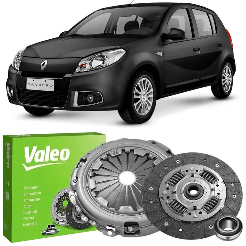 Kit Embreagem Renault Sandero 1.6 2008 a 2017 Valeo 228061 - fortbras