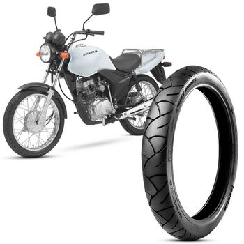 Pneu-Moto-CG-125-Cargo-Levorin-Aro-18-90-90-18-57p-Traseiro-Street-Runner-em-destaque-ao-lado-de-uma-moto-Honda.