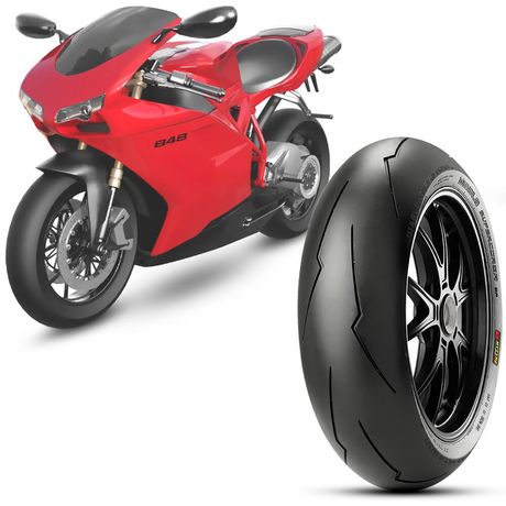 Pneu Moto Ducati 848 Pirelli Aro 17 180/55-17 Tl 73w Traseiro Diablo Supercorsa Sp