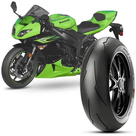 Pneu Moto Ninja Zx 6R Pirelli Aro 17 180/55-17 Tl 73w Traseiro Diablo Supercorsa Sp