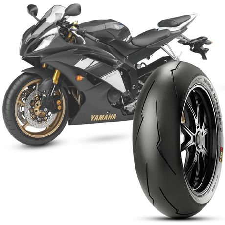 Pneu Moto Yzf R6 600 Pirelli Aro 17 180/55-17 Tl 73w Traseiro Diablo Supercorsa Sp