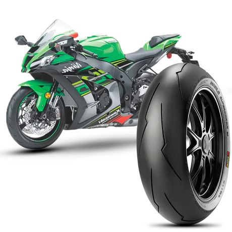 Pneu Moto Ninja ZX-10 Pirelli Aro 17 190/55-17 75w Traseiro Diablo Super Corsa SP