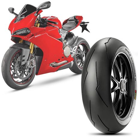 Pneu Moto 1299 Panigale Pirelli Aro 17 190/55-17 75w Traseiro Diablo Super Corsa SP