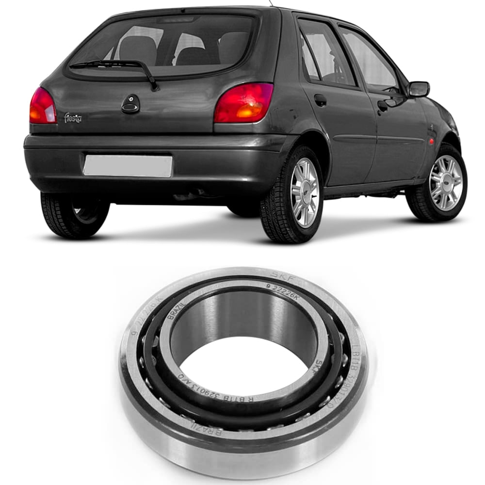 Rolamento de roda SKF com Ford Fiesta ao fundo