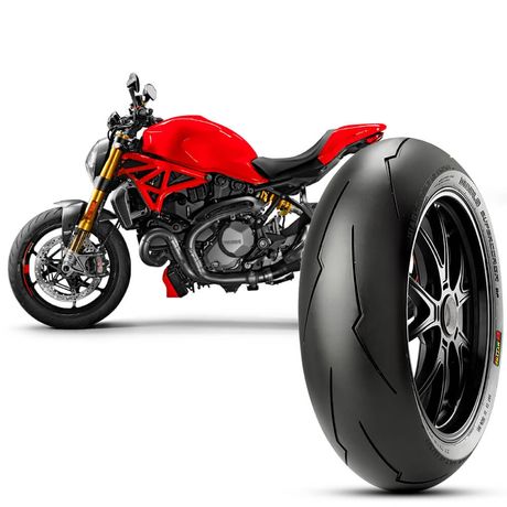 Pneu Moto Monster 1200 Pirelli Aro 17 200/55r17m 78w V3 TL Traseiro Diablo Supercorsa Sp
