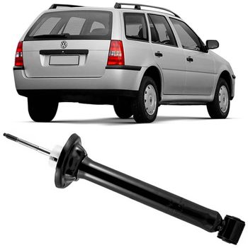 Amortecedor-traseiro-Monroe-334441MM-para-Parati-96-a-2013-com-embalagem-ilustrativa-e-peca-visivel-em-fundo-preto-