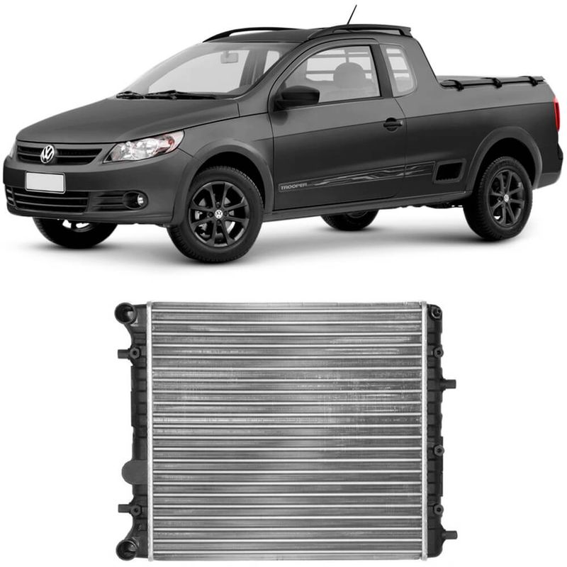 Radiador Volkswagen Saveiro 1.6 1.8 2009 a 2018 Sem Ar Valeo - fortbras