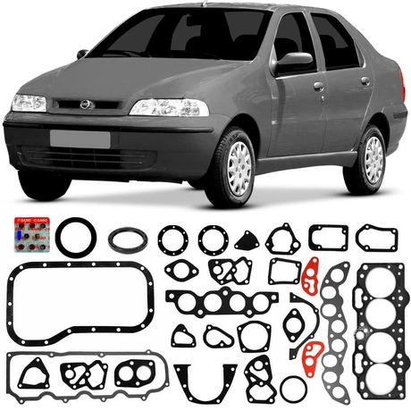 Jogo Junta Motor Fiat Siena 1.0 1.5 99 até 2005 Completo Sabó