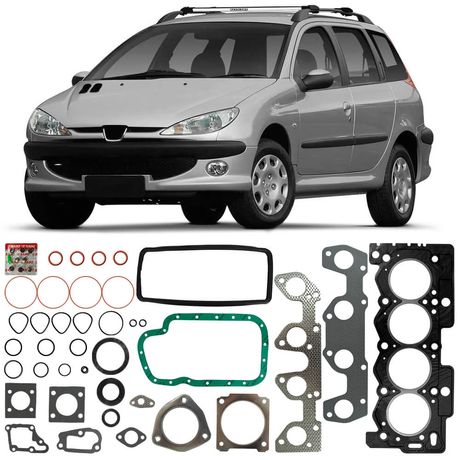Jogo Junta Motor Peugeot 206 1.4 2004 a 2009 Completo Sabó