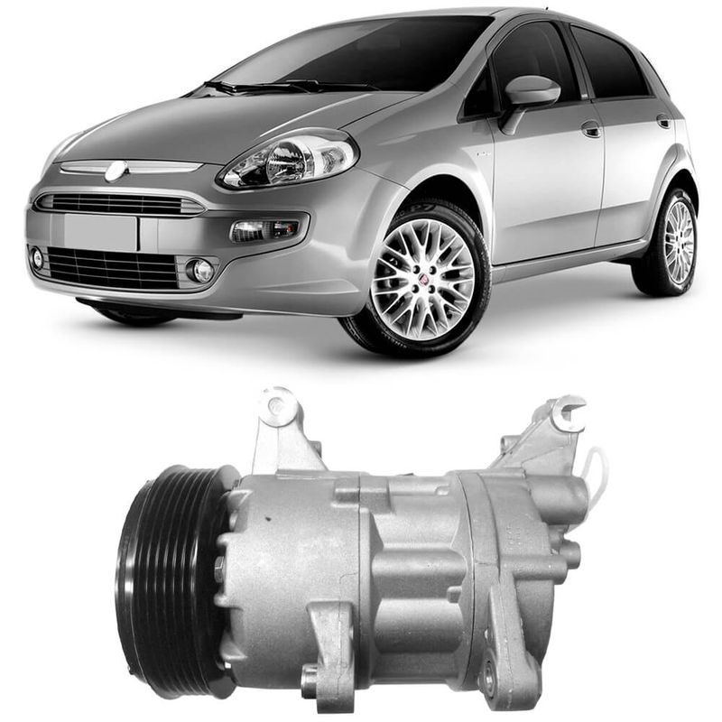 Compressor Ar Condicionado Fiat Punto 1 8 16v 2012 A 2017 Delphi Fortbras