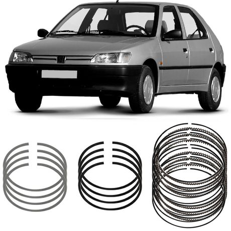 Jogo Anel Segmento STD Peugeot 306 1.4 96 a 98 Metal Leve