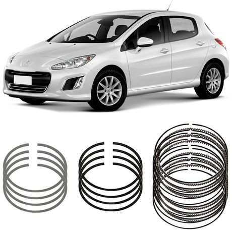 Jogo Anel Segmento STD Peugeot 308 2.0 2012 a 2016 Metal Leve