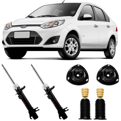 2 Amortecedor Ford Fiesta Sedan 2003 a 2014 Dianteiro Cofap Turbogas e Kit