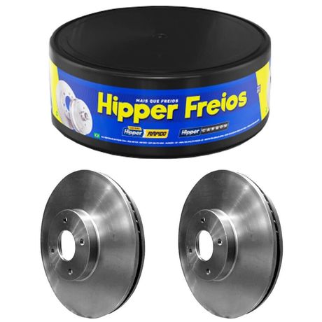 Par Disco Freio Fiat Tempra 2.0 95 a 99 Dianteiro Ventilado Hipper Freios