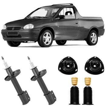 Amortecedores-dianteiros-para-Corsa-Pick-up-95-a-2003-kit-completo-de-instalacao--Produto-Nakata-para-motoristas-e-passageiros-