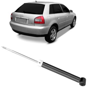 Amortecedor-traseiro-Nakata-para-Audi-A3-de-1999-a-2008-com-embalagem-azul-e-produto-em-exibicao-