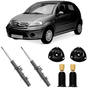 Amortecedores-dianteiros-Nakata-para-Citroen-C3--2003-2012--com-kit-de-montagem-incluido--Ideal-para-manutencao-do-veiculo-