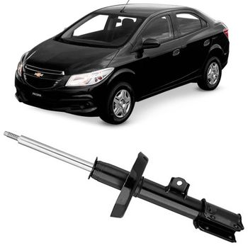 Amortecedor-dianteiro-para-Chevrolet-Prisma-2013-a-2020-ideal-para-o-passageiro-modelo-Nakata-em-fundo-com-carro-preto-