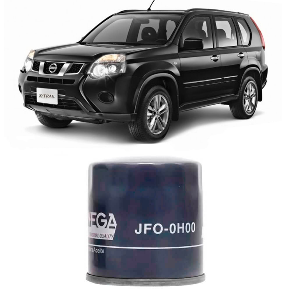 Filtro de óleo Wega com Nissan X-Trail ao fundo