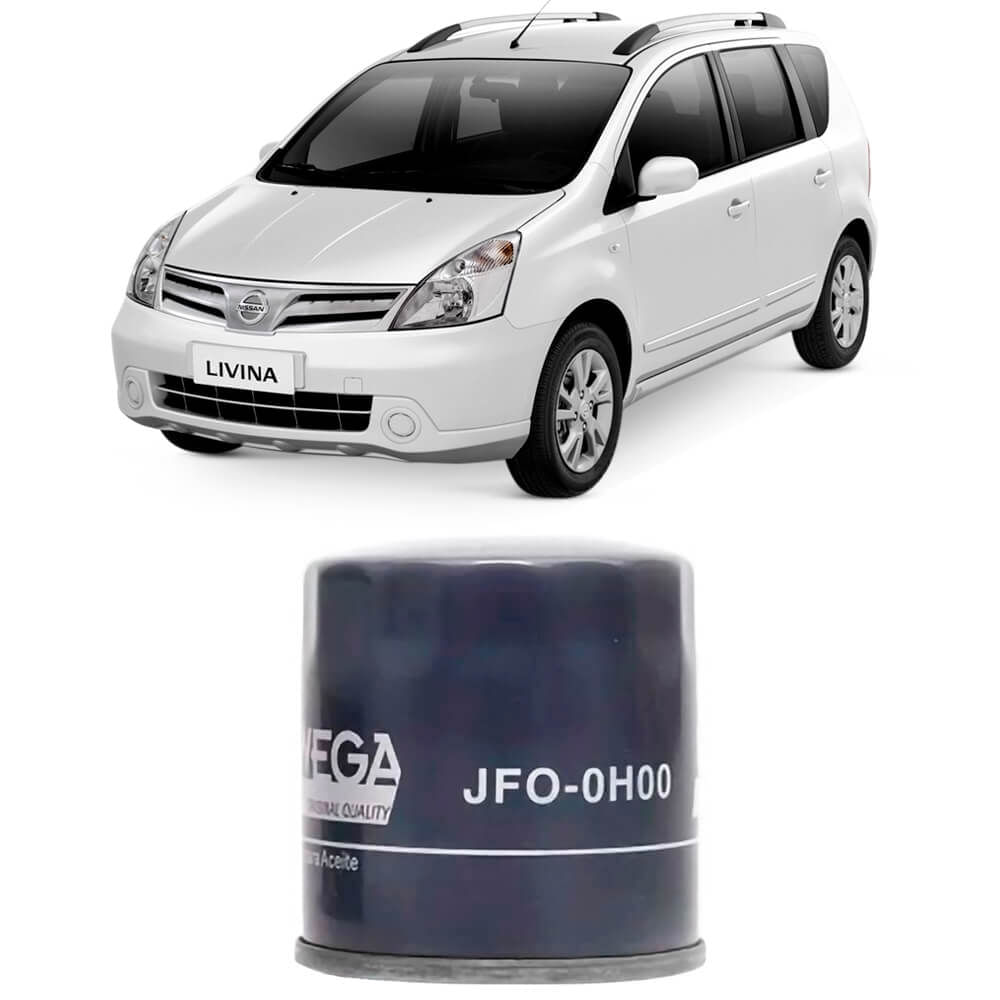 Filtro de óleo Wega azul indicado para Nissan Livina 1.8 2010-2014