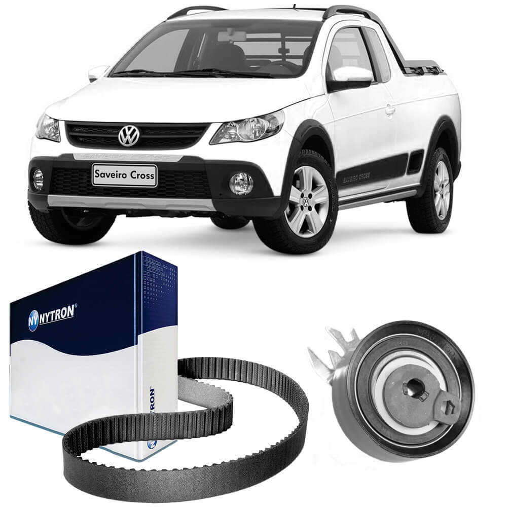 Kit Correia Dentada Volkswagen Saveiro 1.6 8v 2005 a 2018 Nytron - fortbras