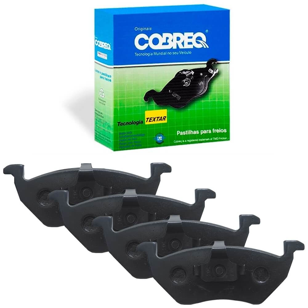 Kit de pastilhas de freio Cobreq com 4 unidades e embalagem