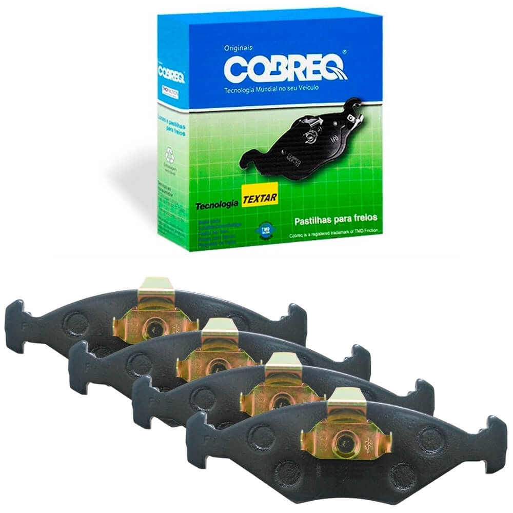 Kit com quatro pastilhas de freio dianteiras Cobreq para Corsa Classic 2006 a 2009