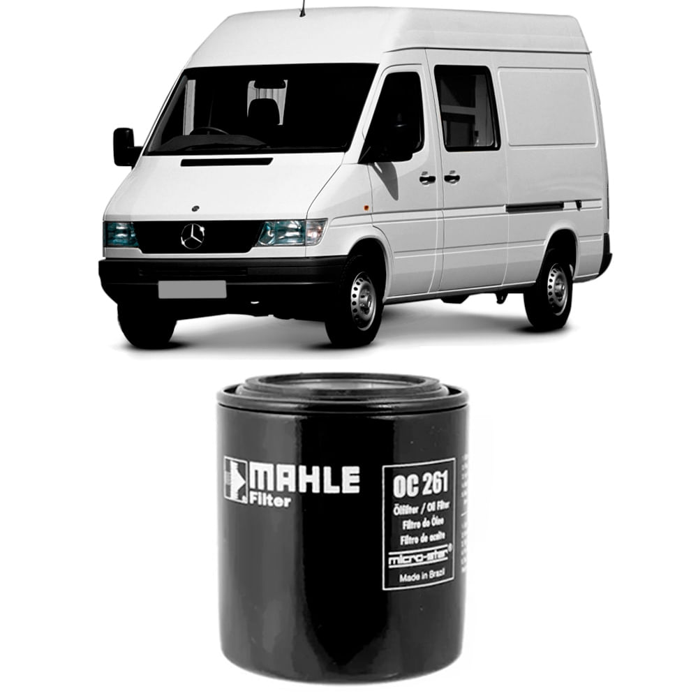 Filtro de óleo Mahle OC 261 para Mercedes Sprinter 2.5 anos 1997-2001