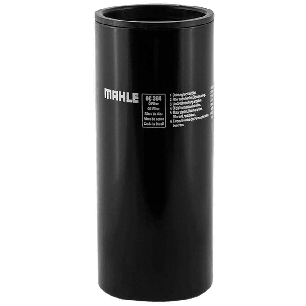 Filtro de óleo cilíndrico preto MAHLE modelo OC304